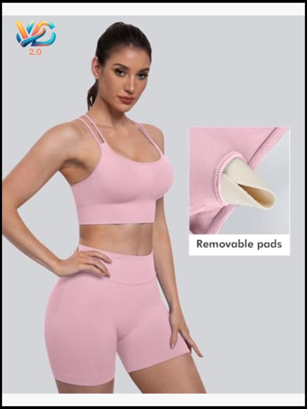 4 Pack Padded High Support Racerback Sports Bras Seamless Yoga Workout Wirefree - Picture 2 of 6